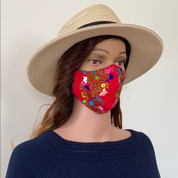 Reusable, Washable hand embroidered Face mask. - Picture 2 of 6
